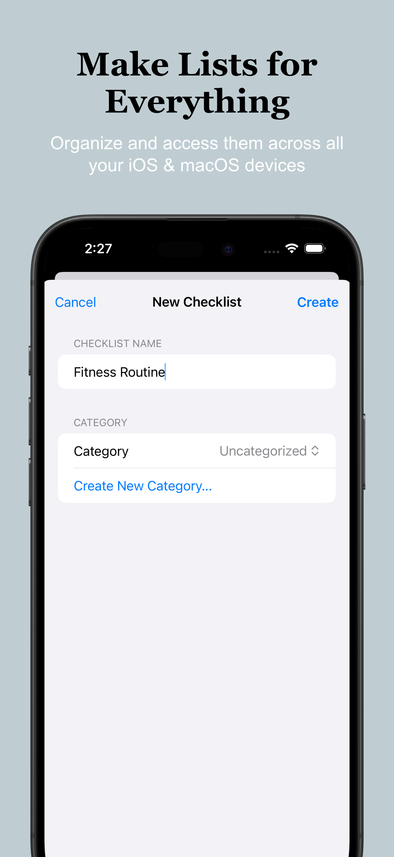 Checklist Archive iOS screenshot 4