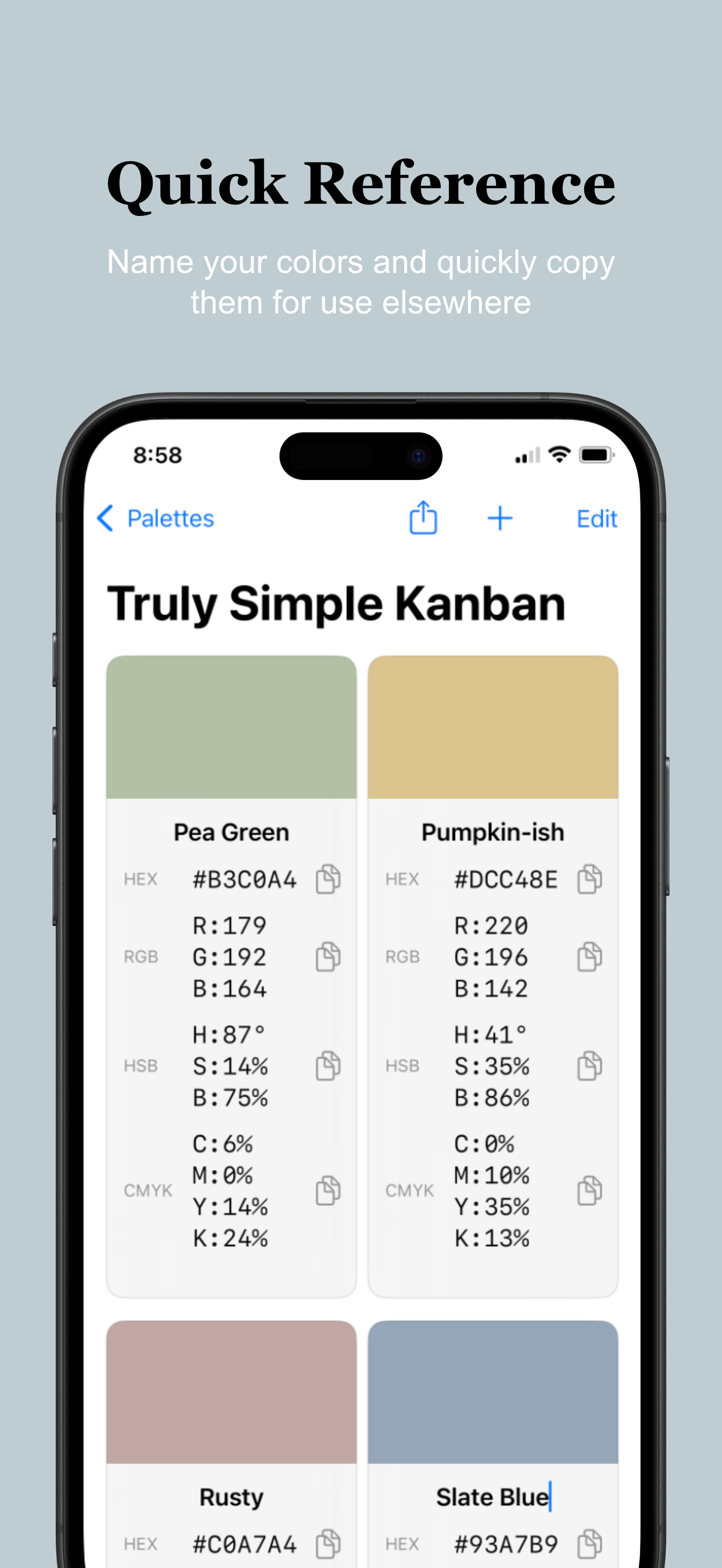 Color Archive iOS screenshot 2