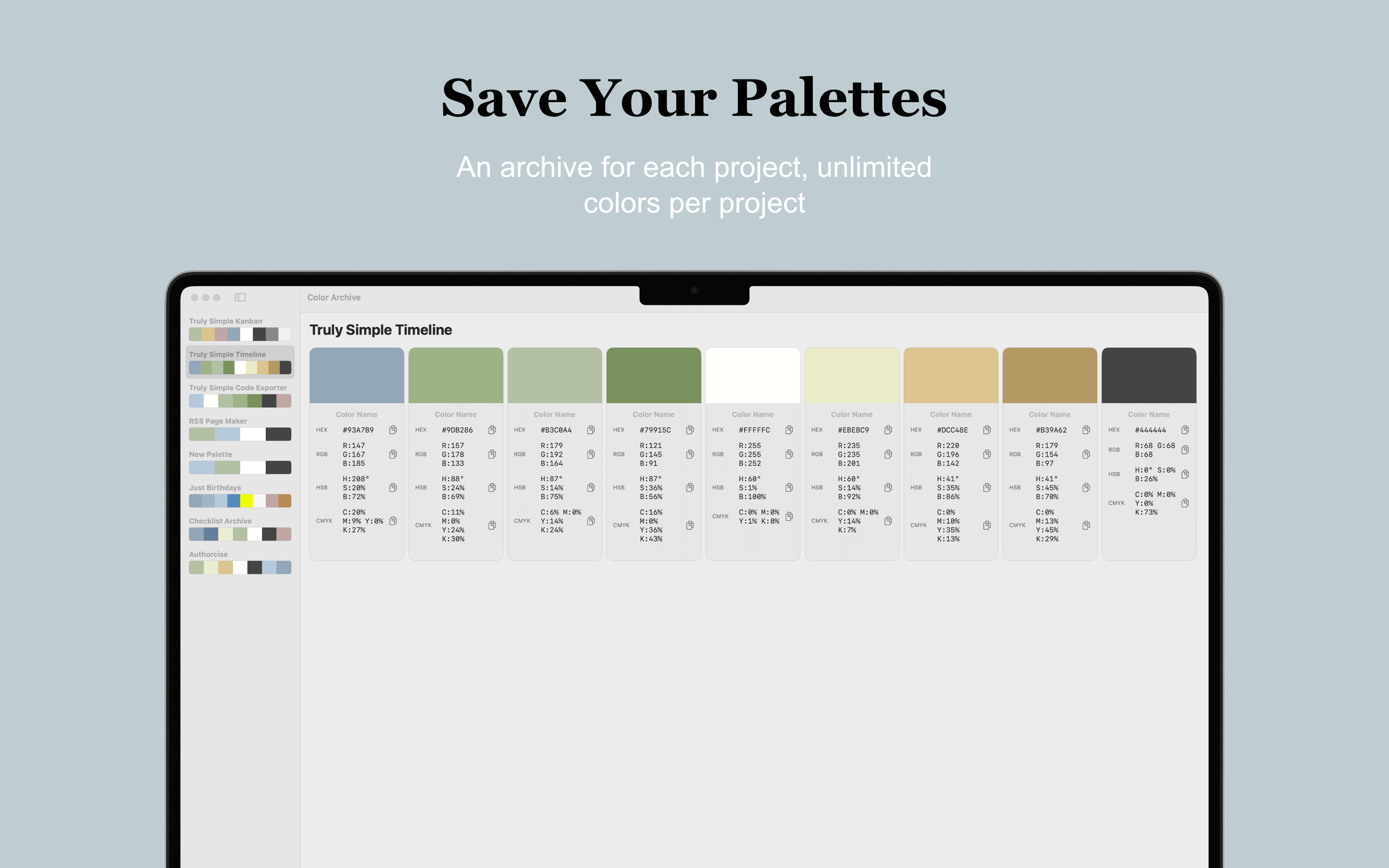 Color Archive macOS screenshot 1