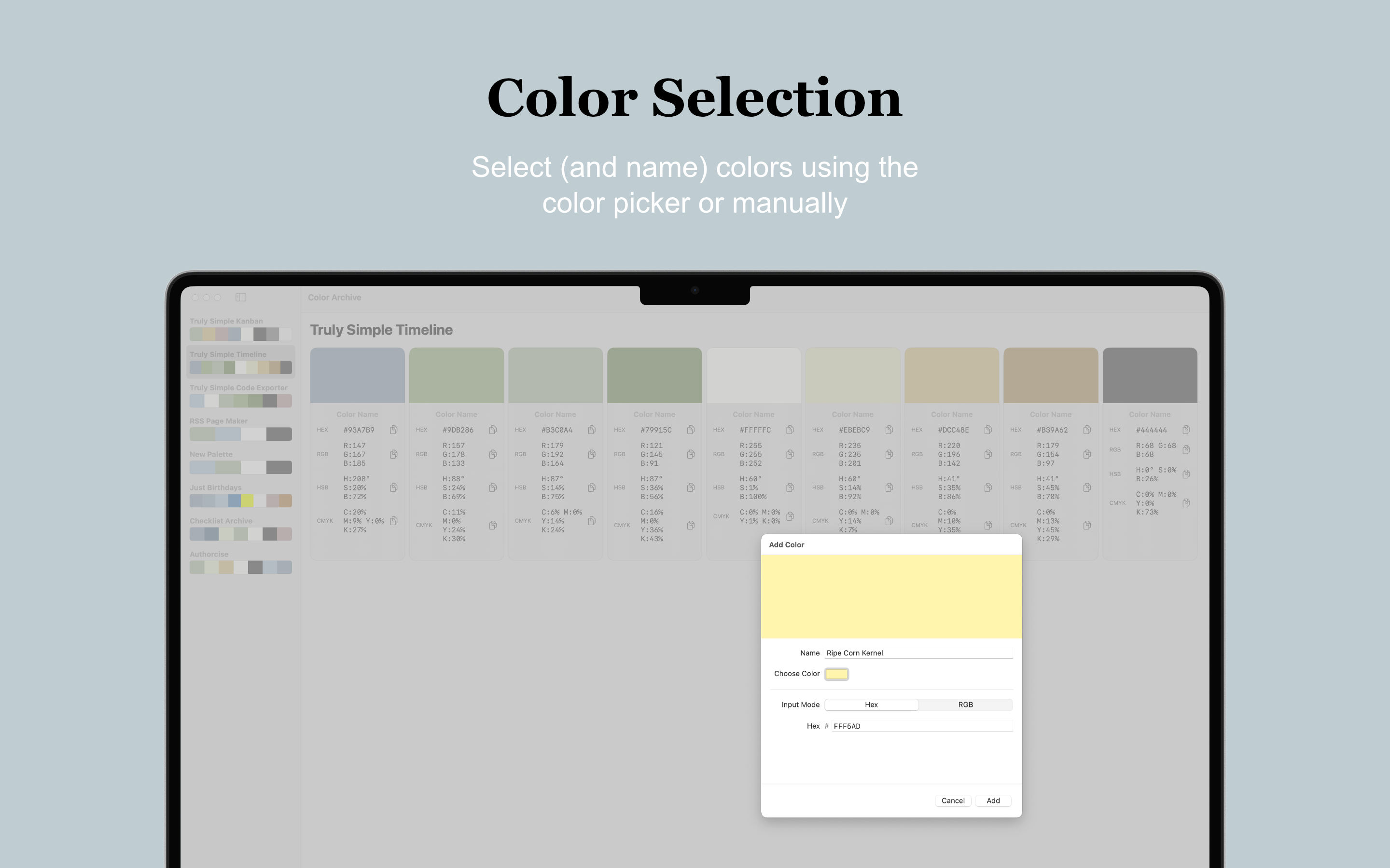 Color Archive macOS screenshot 3