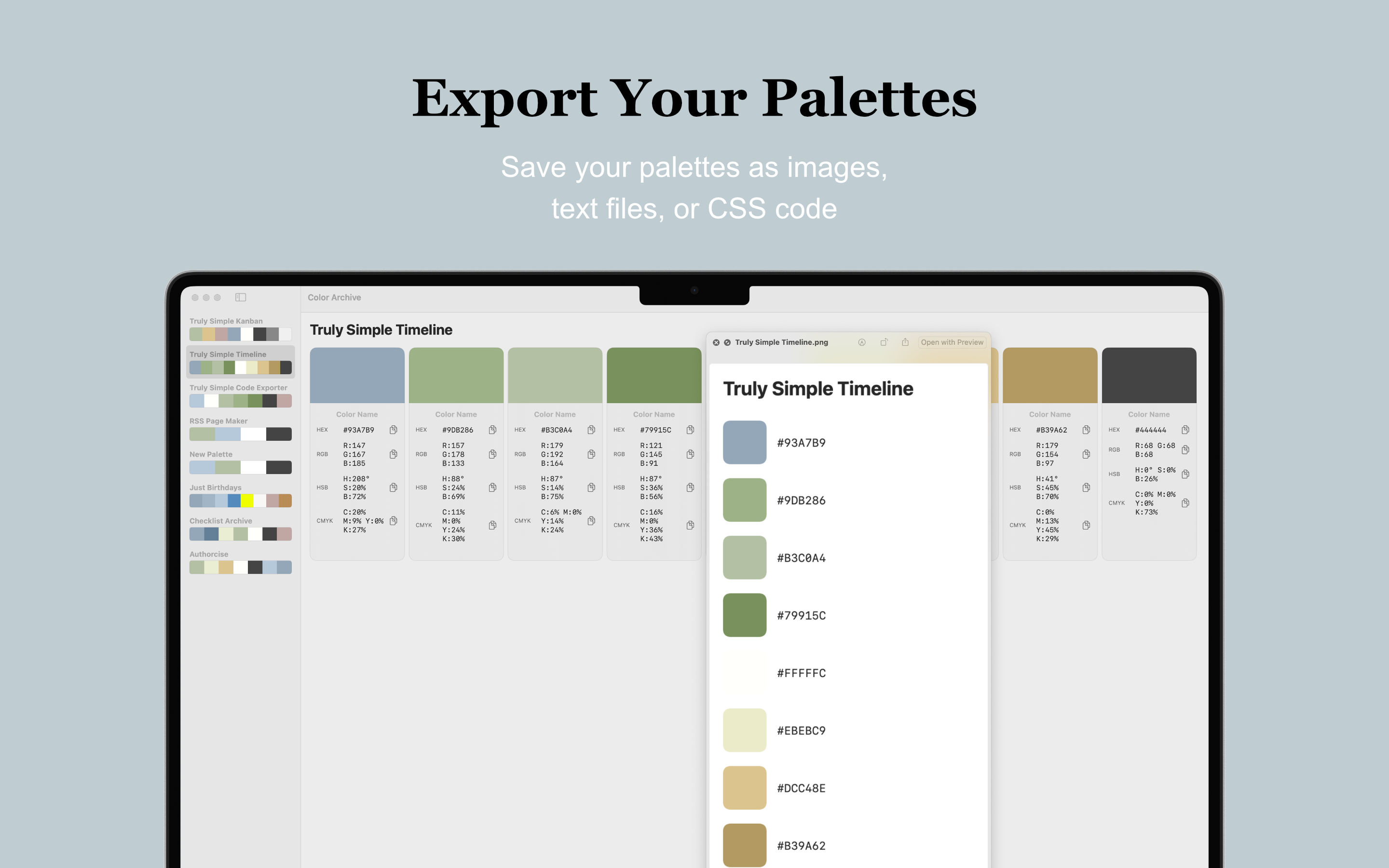 Color Archive macOS screenshot 4
