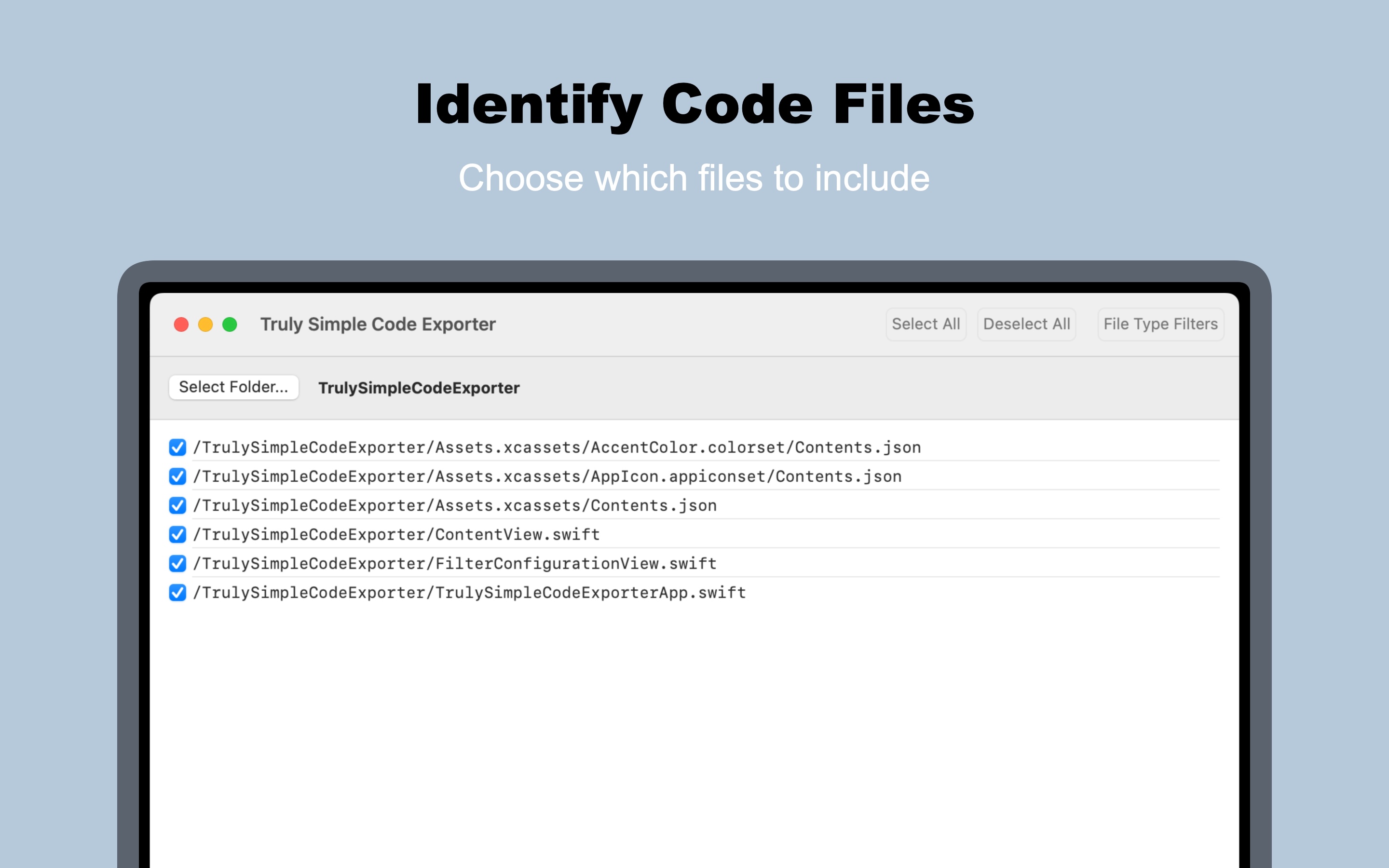 Truly Simple Code Exporter screenshot 2