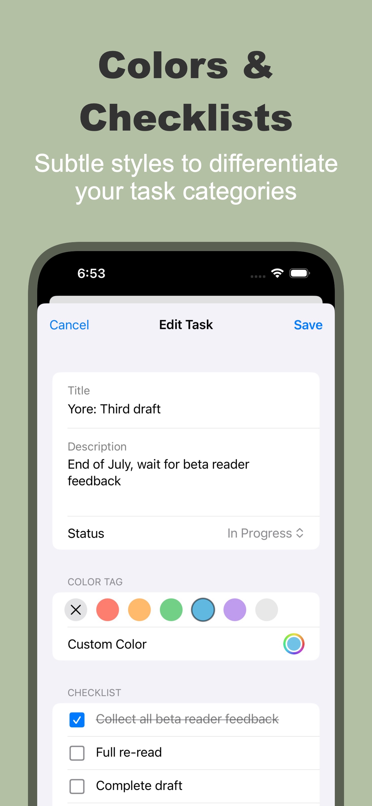 Truly Simple Kanban iOS screenshot 3