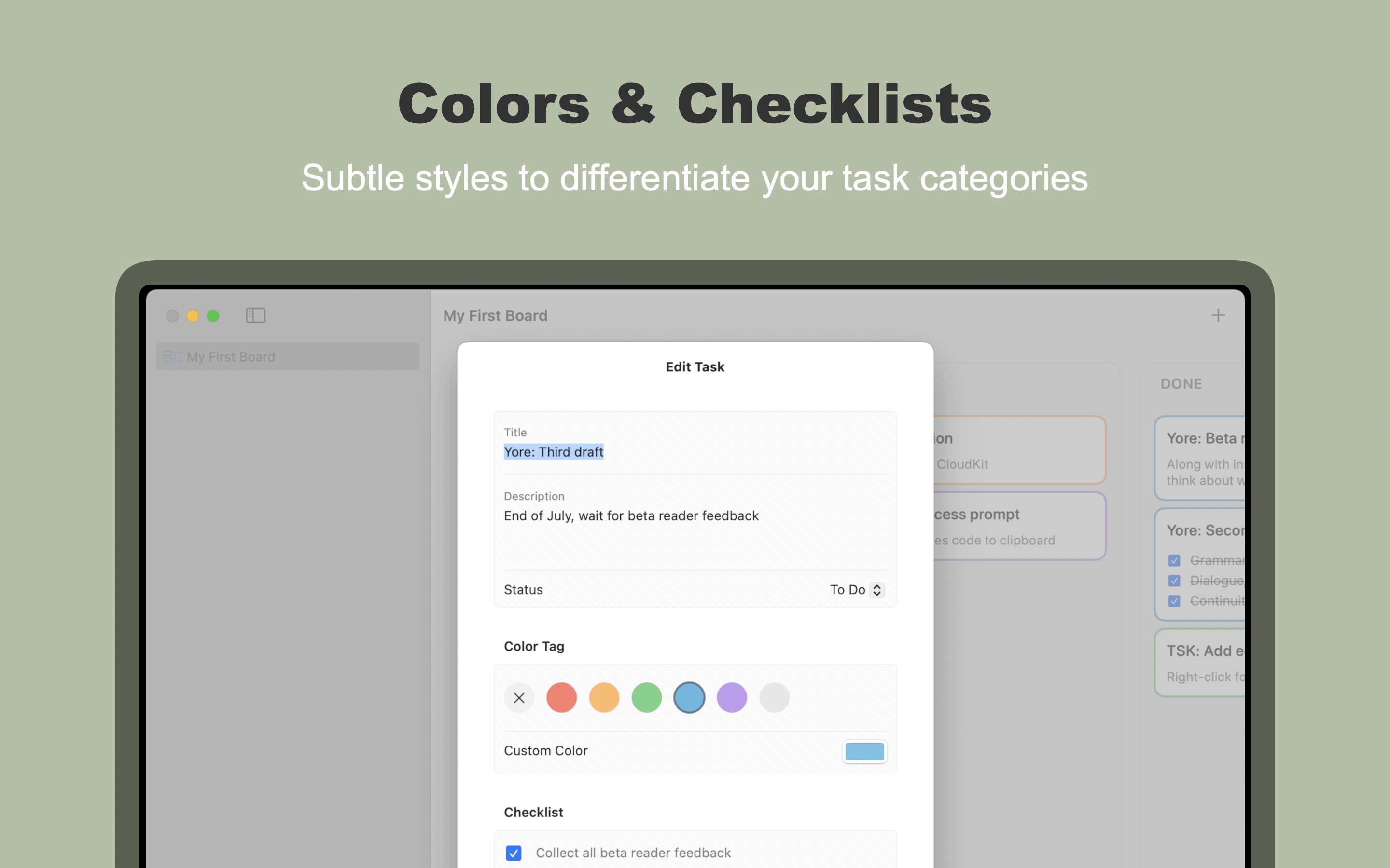 Truly Simple Kanban Mac screenshot 3