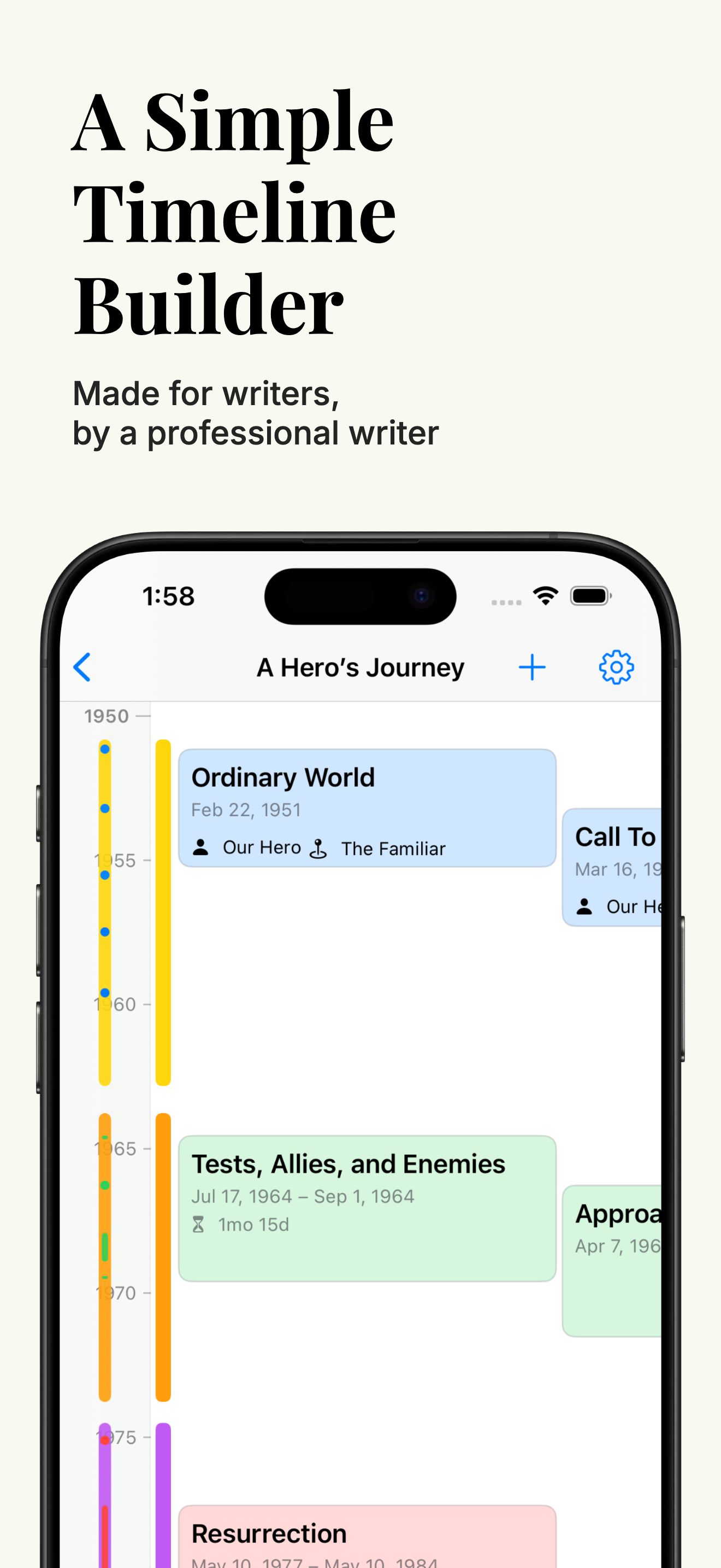 Trulys Simple Timeline iOS screenshot 1