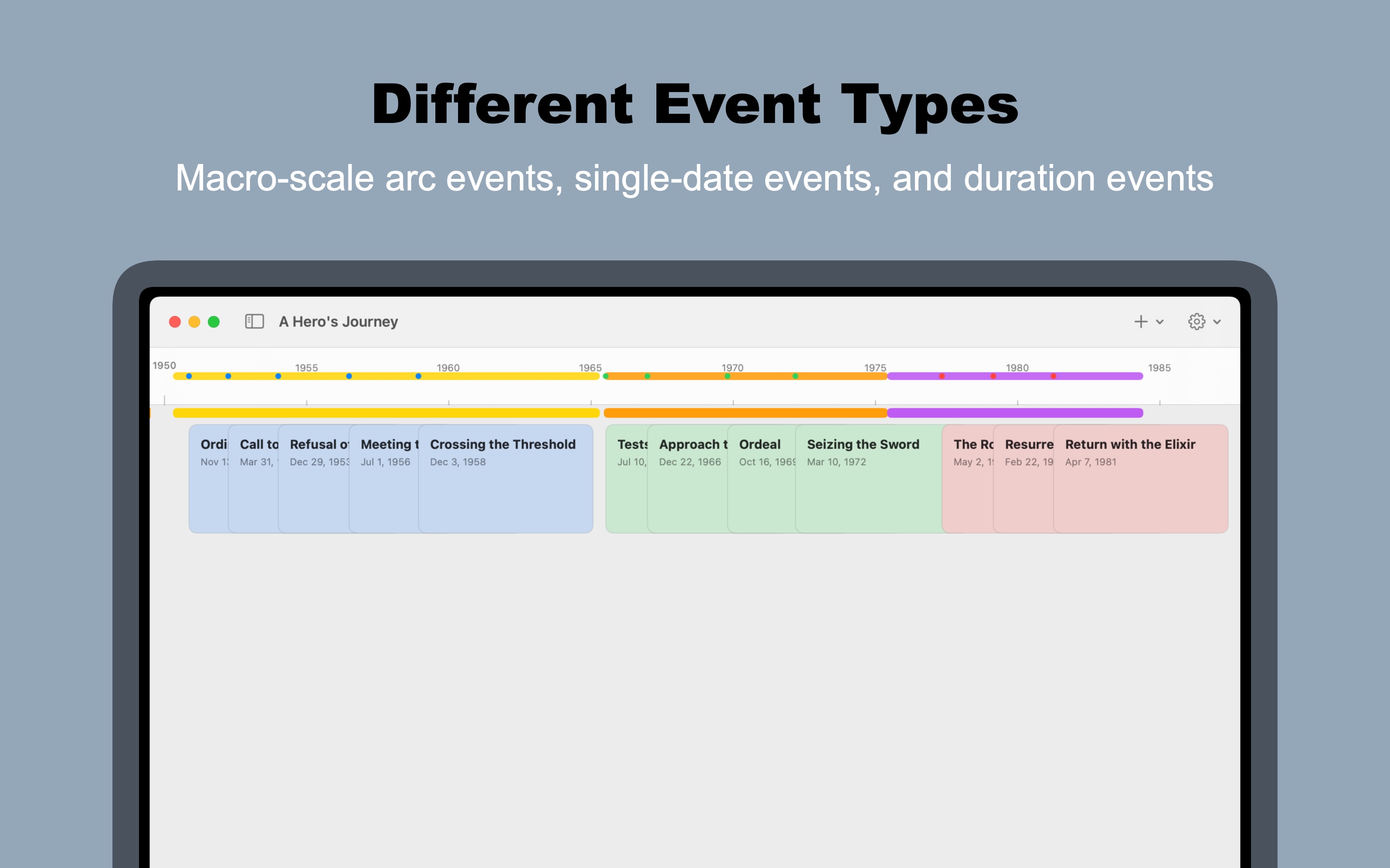 Trulys Simple Timeline MacOS screenshot 2