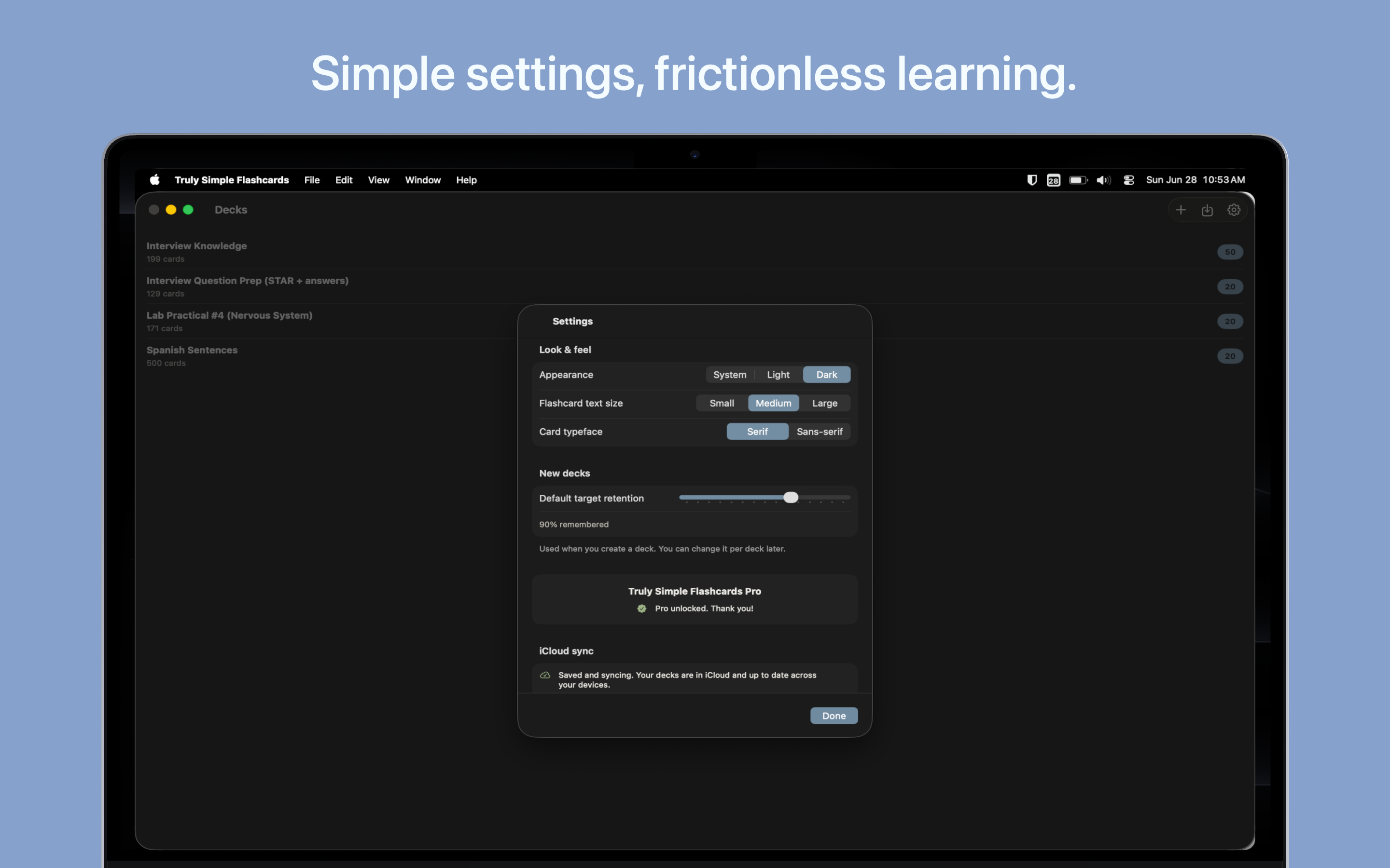Truly Simple Flashcards macOS screenshot 3