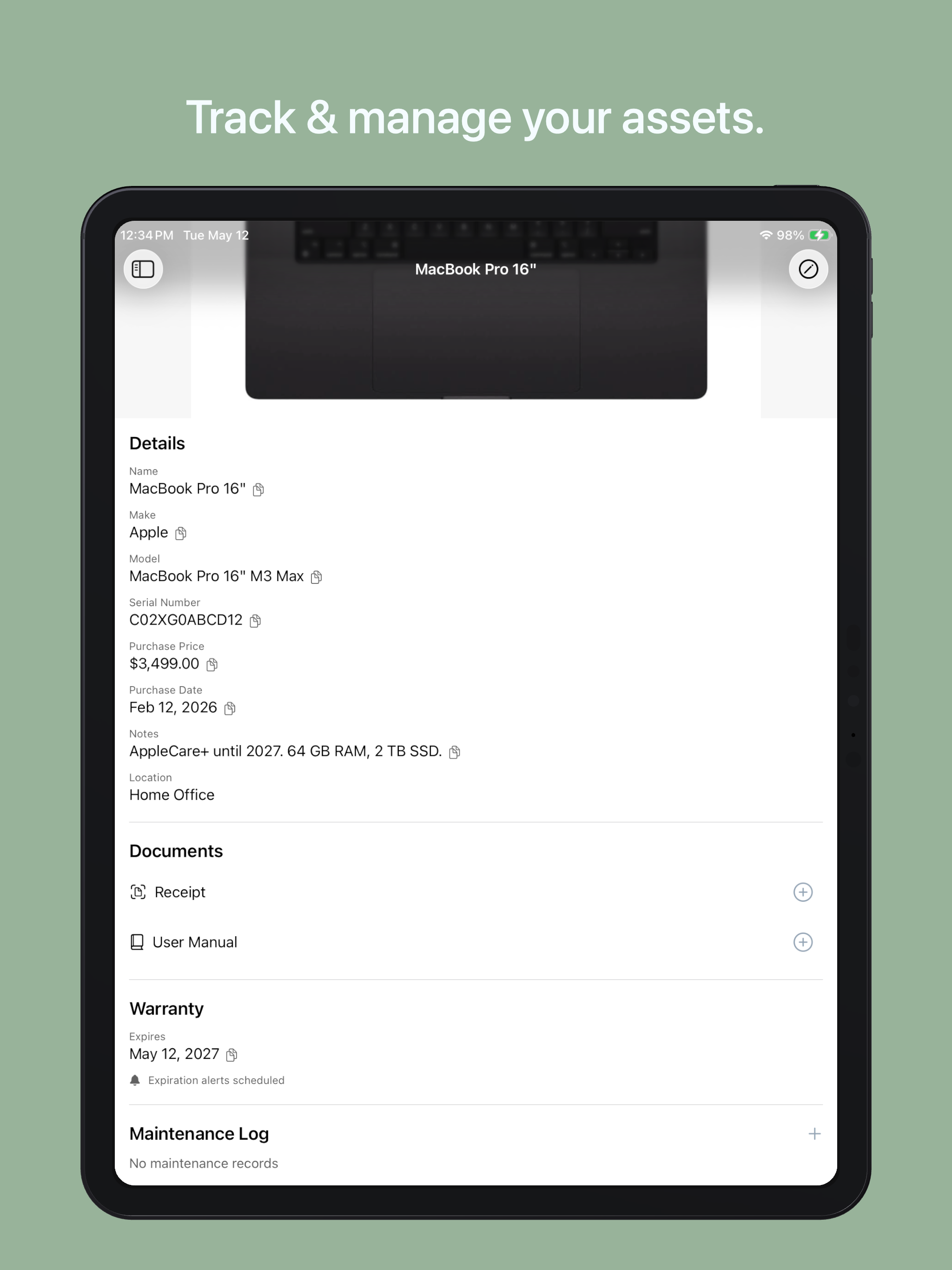 Truly Simple Inventory iPad screenshot 2