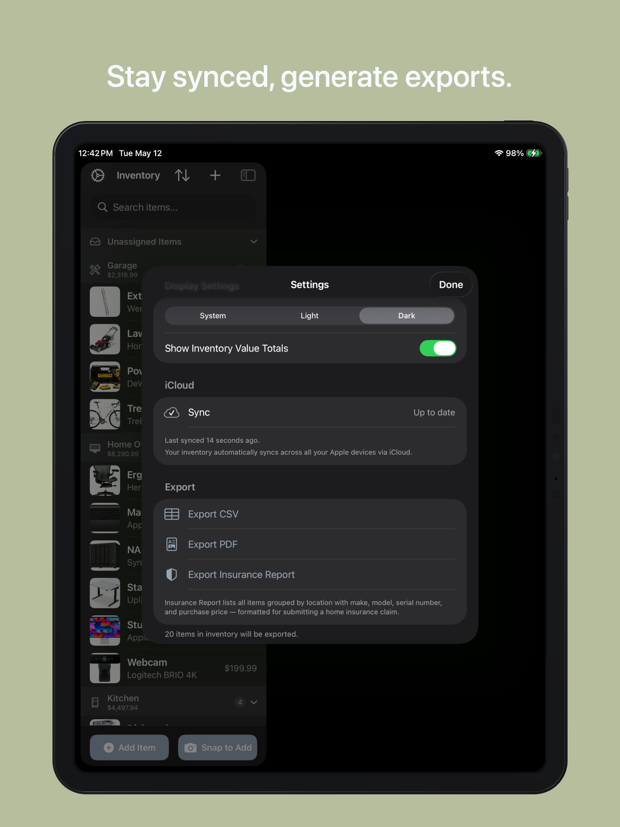 Truly Simple Inventory iPad screenshot 3