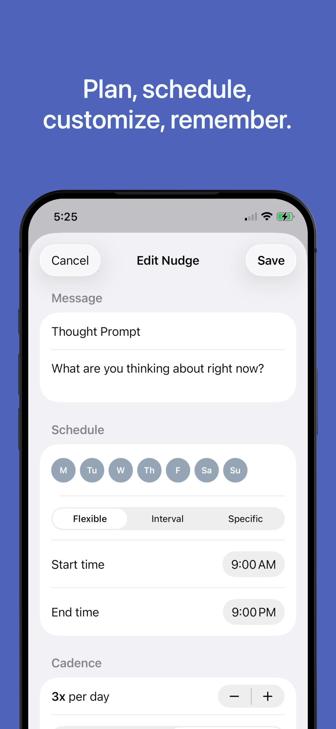 Truly Simple Nudges iOS screenshot 2