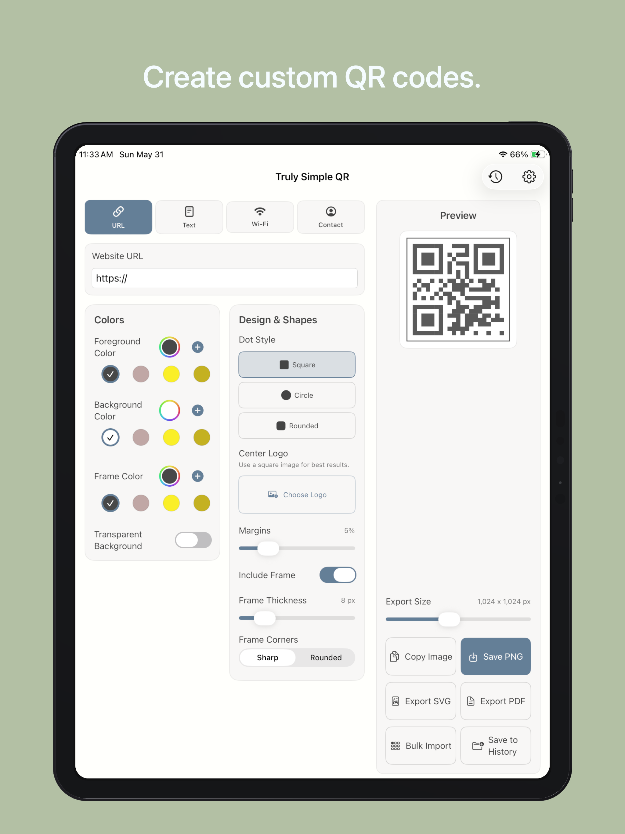 Truly Simple QR iPad screenshot 1