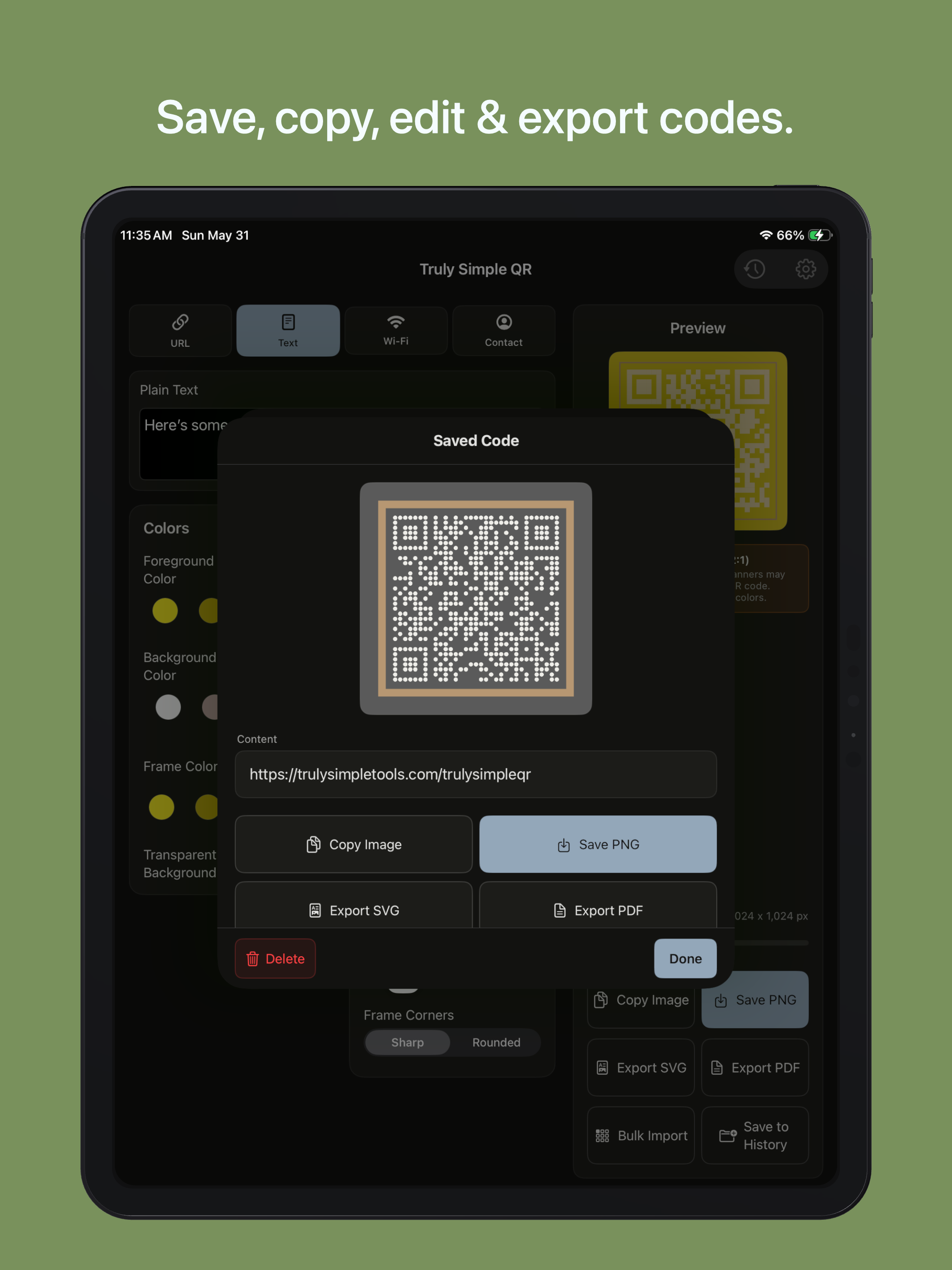 Truly Simple QR iPad screenshot 3