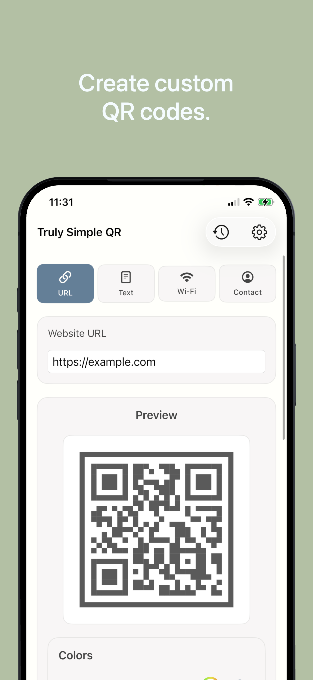 Truly Simple QR iOS screenshot 1
